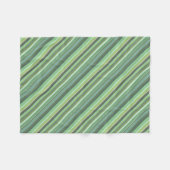 Olive-grüne Diagonalstreifen Fleecedecke (Vorderseite (Horizontal))
