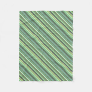 Olive-grüne Diagonalstreifen Fleecedecke