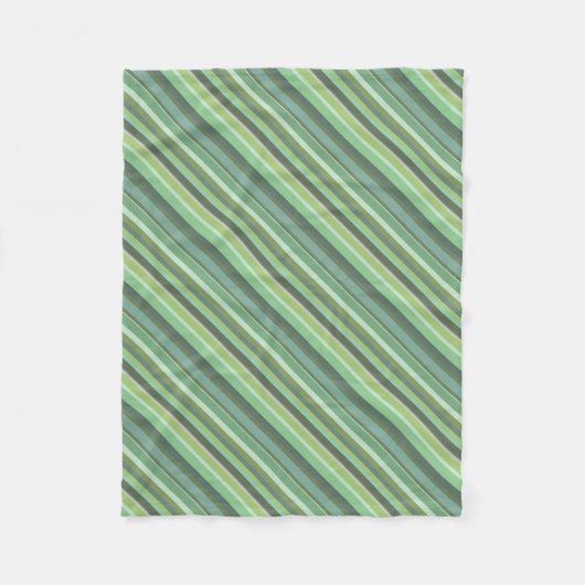 Olive-grüne Diagonalstreifen Fleecedecke (Vorderseite)