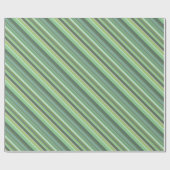 Olive-grüne Diagonalstreifen Geschenkpapier (Flach)