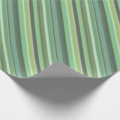 Olive-grüne Diagonalstreifen Geschenkpapier (Ecke)