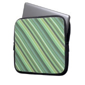 Olive-grüne Diagonalstreifen Laptopschutzhülle (Vorderseite Links)