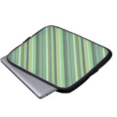 Olive-grüne Diagonalstreifen Laptopschutzhülle (Vorne Knopf)