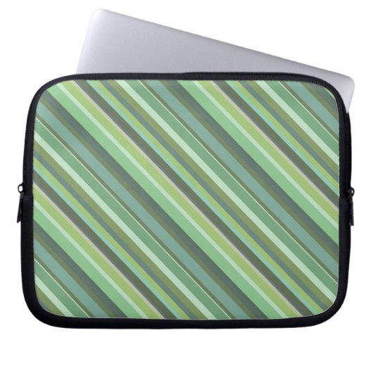 Olive-grüne Diagonalstreifen Laptopschutzhülle (Vorderseite)