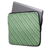 Olive-grüne Diagonalstreifen Laptopschutzhülle (Vorderseite Links)