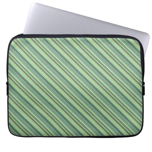 Olive-grüne Diagonalstreifen Laptopschutzhülle (Vorderseite)