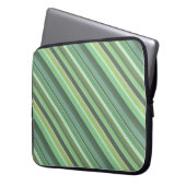 Olive-grüne Diagonalstreifen Laptopschutzhülle (Vorderseite Links)