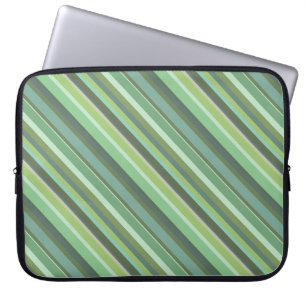 Olive-grüne Diagonalstreifen Laptopschutzhülle