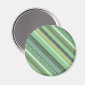 Olive-grüne Diagonalstreifen Magnet (Vorderseite/Rückseite)