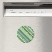 Olive-grüne Diagonalstreifen Magnet (In Situ (Geschirrspüler))