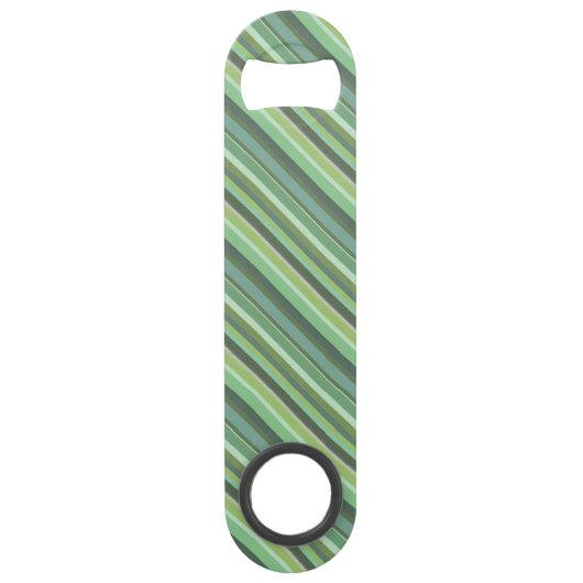 Olive-grüne Diagonalstreifen Speed Flaschenöffner (Vorderseite)