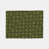 Olive-Grünes Damast-Fleece-Decke Fleecedecke (Vorderseite (Horizontal))