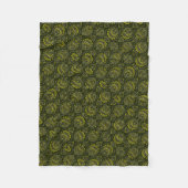 Olive-Grünes Damast-Fleece-Decke Fleecedecke (Vorderseite)
