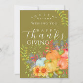 Olive Grußkarte für den Erntedank Herbst Karte (Vorderseite)