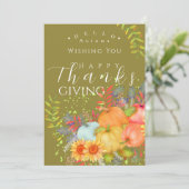 Olive Grußkarte für den Erntedank Herbst Karte (Stehend Vorderseite)