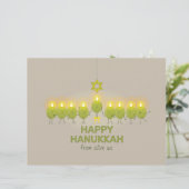 Olive Hanukkah Menorah (Stehend Vorderseite)