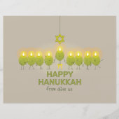 Olive Hanukkah Menorah (Vorderseite)