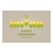 Olive Hanukkah Menorah Fotodruck (Vorne)