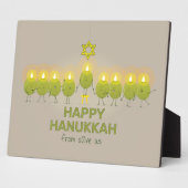 Olive Hanukkah Menorah Fotoplatte (Seite)