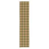 Olive Harvest Gold Plaid Tartan Retro Table Runner Kurzer Tischläufer (Vorderseite)