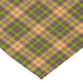 Olive Harvest Gold Plaid Tartan Retro Table Runner Kurzer Tischläufer (Ecke)