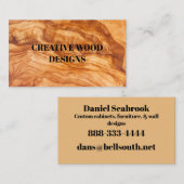 OLIVE HOLZGESCHÄFTSKARTE VISITENKARTE (Vorne/Hinten)