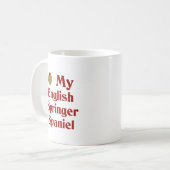 Olive (i-Liebe) mein englischer SpringerSpaniel Kaffeetasse (Vorderseite Links)