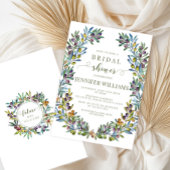 Olive Italian Tuscan Theme Boho Bridal Shower Einladung