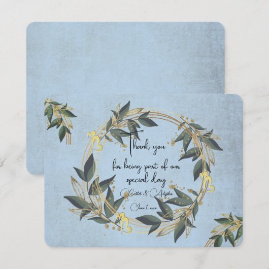 Olive Kreath Personalisiert Dankeskarte (Vorne/Hinten)