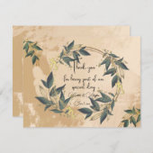 Olive Kreath Personalisiert Dankeskarte (Vorne/Hinten)