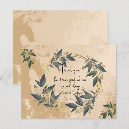 Olive Kreath Personalisiert Dankeskarte (Vorne/Hinten)