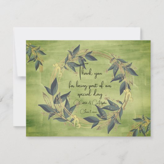 Olive Kreath Personalisiert Dankeskarte (Vorderseite)