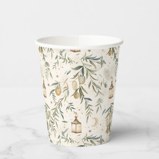 Olive & Lantern Islamic Party Cups Pappbecher (Links)