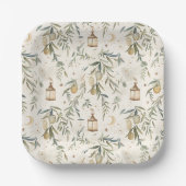 Olive & Lantern Islamic Party Plates Pappteller (Vorderseite)