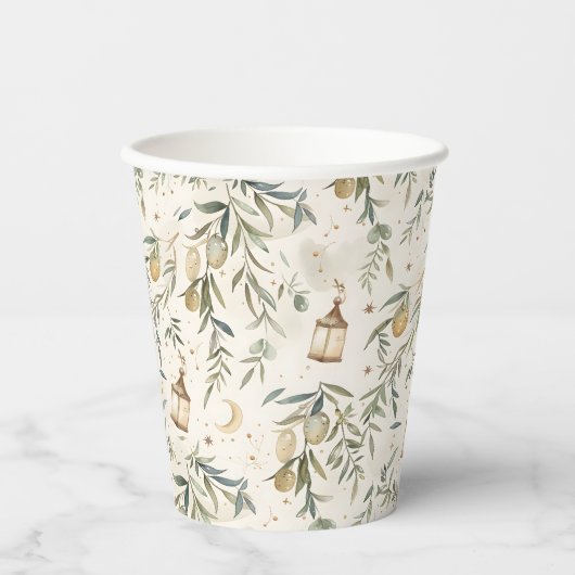 Olive & Lantern Islamische Partybecher Pappbecher (Vorderseite)