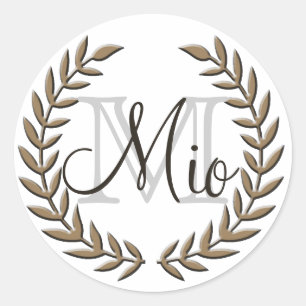 Olive Leaf Runder Aufkleber