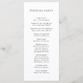 Olive Leaf Wreath Cursive Script Wedding Programm (Rückseite)