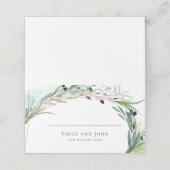 Olive-Leathan-Grenze Platzkarte (Außenseite Aufgefaltet)