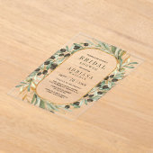 Olive Leaves Bridal Shower Acryleinladungen (Ablage )