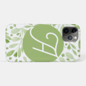 Olive Leaves Initial iPhone Case  (Rückseite (Horizontal))