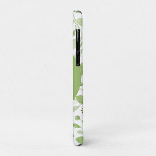 Olive Leaves Initial iPhone Case  (Hinten/Links)