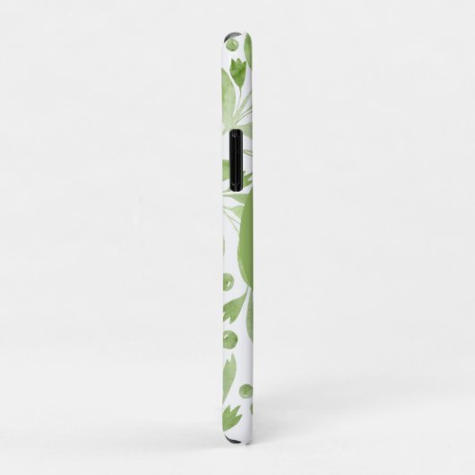 Olive Leaves Initial iPhone Case  (Hinten/Rechts)