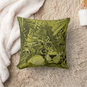 Olive Leopard Bush Cushion Kissen (Decke)