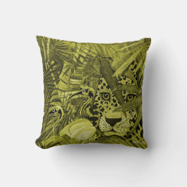 Olive Leopard Bush Cushion Kissen