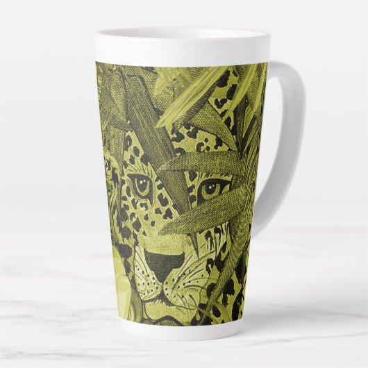 Olive Leopard Milchtasse (Rechte Ecke)
