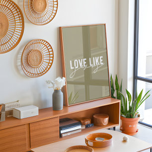 Olive Liebe wie Jesus Christlich Poster