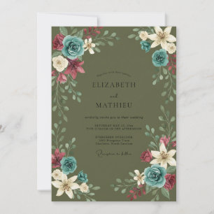 Olive-Lily-Mood-Hochzeit Einladung