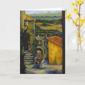 Olive Man Greeting Card Karte (Gelbe Blume)