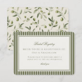 Olive Martini Tini Ein bisschen näher Hochzeitslis Begleitkarte (Vorne/Hinten)