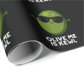 Olive Me is Kewl Cool Olive Puppe Dark BG Geschenkpapier (Rolleneckpunkt)